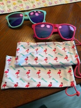 Goodr OG Sunglasses- 2 pairs Pink & Teal